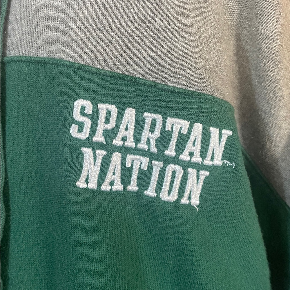 PINK Victoria's Secret Green Hoodie Spartan nation hoodie small sports classic - Picture 3 of 6